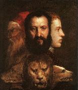  Titian Allegory of Time Governed by Prudence china oil painting reproduction